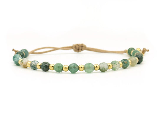 Bracelet Shi chalcedony and stainless steel