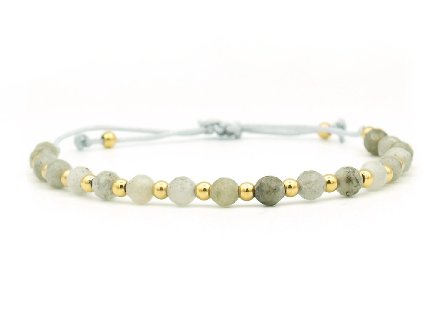 Bracelet Shi labradorite and stainless steel
