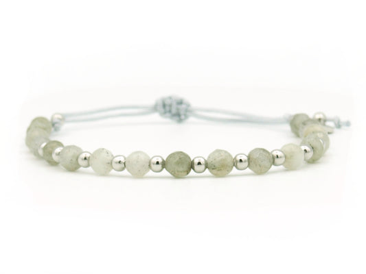 Bracelet Shi labradorite and stainless steel