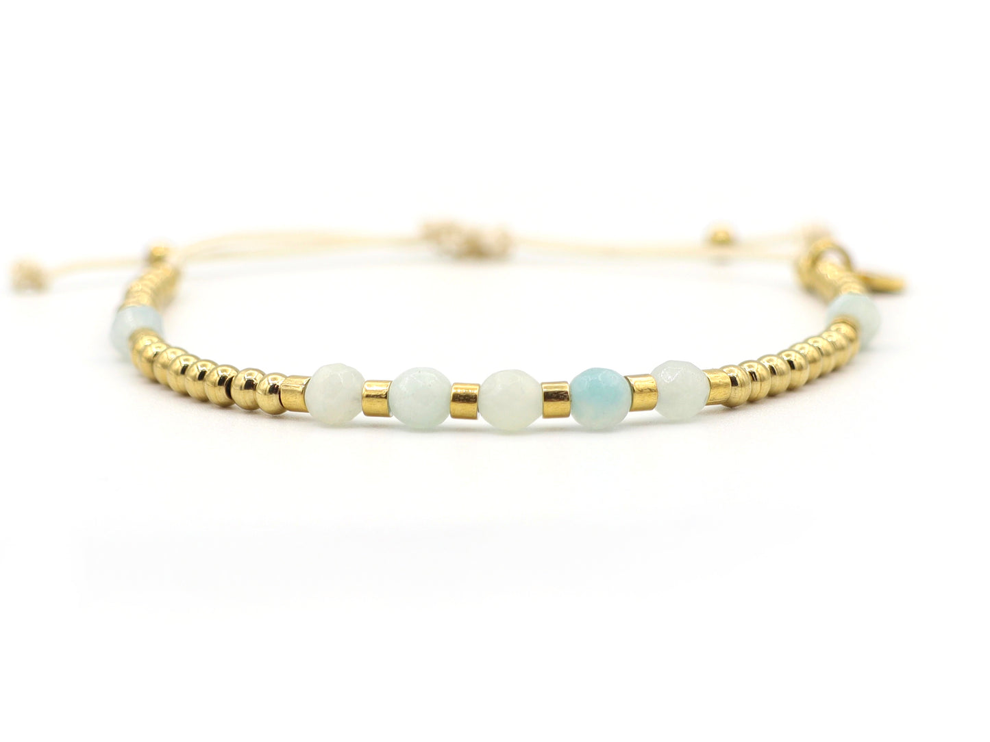 Bracelet Shi Lima amazonite and stainless steel