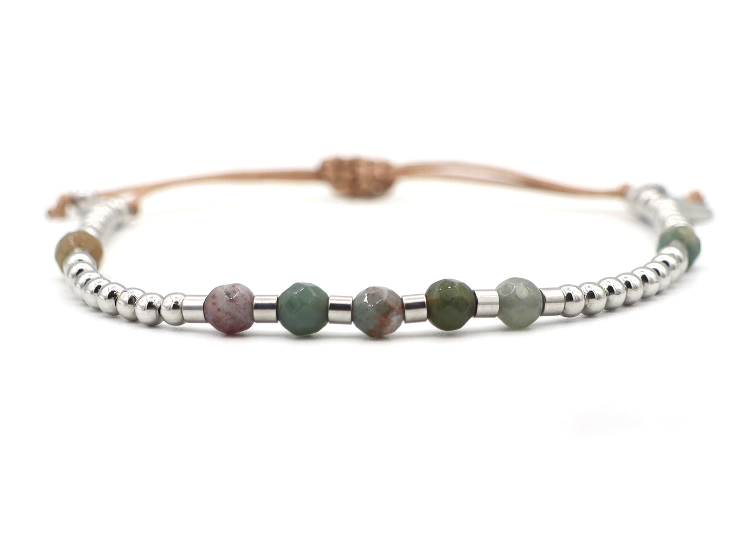 Armband Shi Lima chalcedoon en roestvrij staal