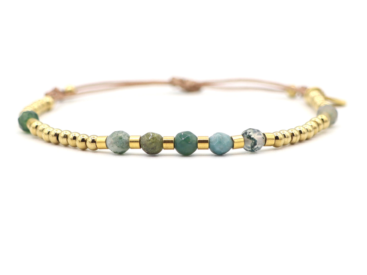 Armband Shi Lima chalcedoon en roestvrij staal