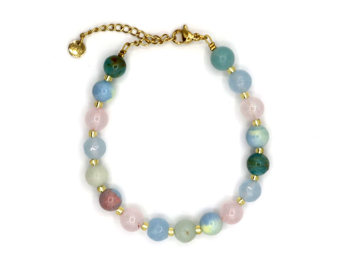 Bracelet Batu mix, silver or gold stainless steel