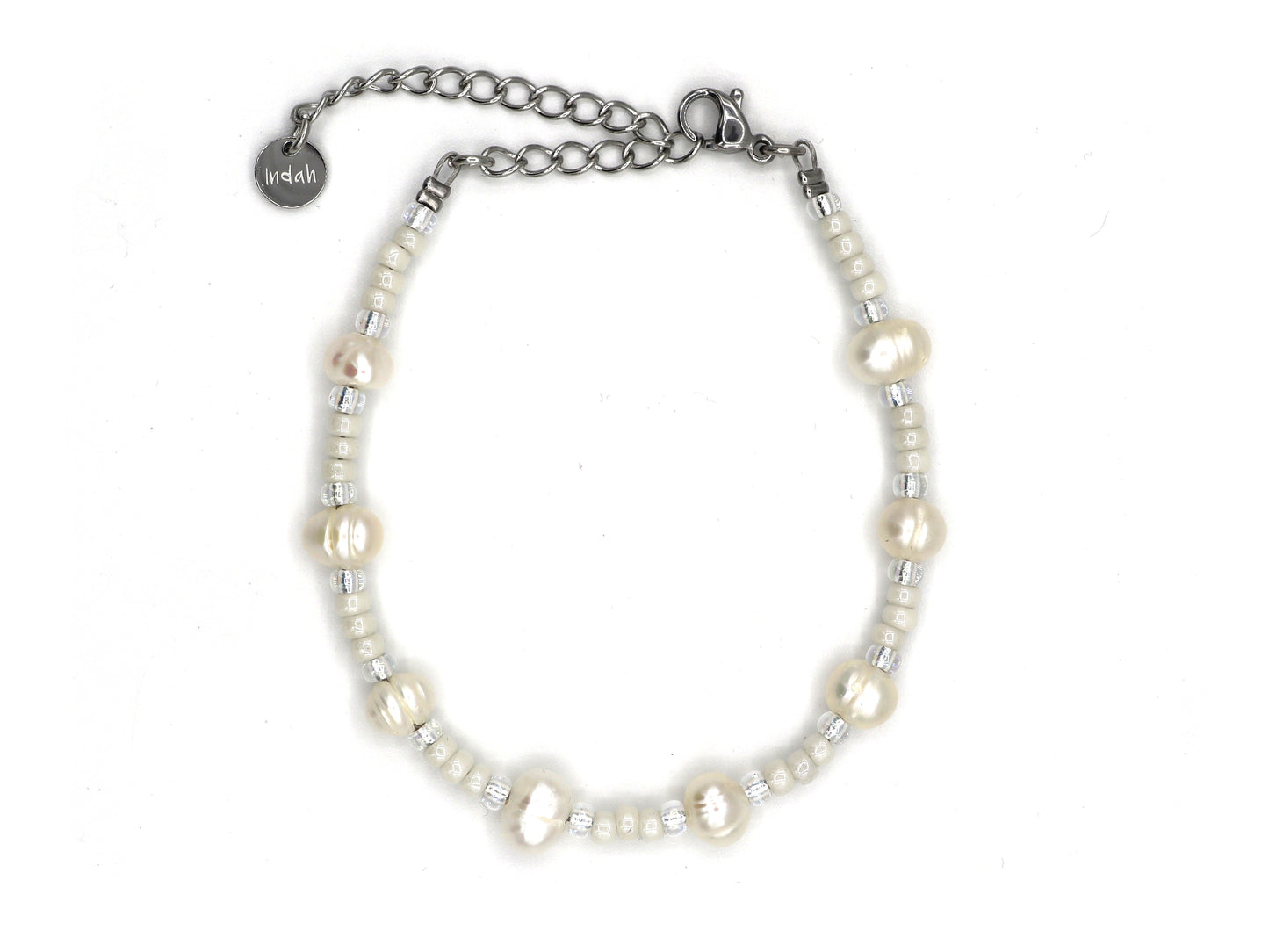 Bracelet Juwita pearl, silver or gold stainless steel