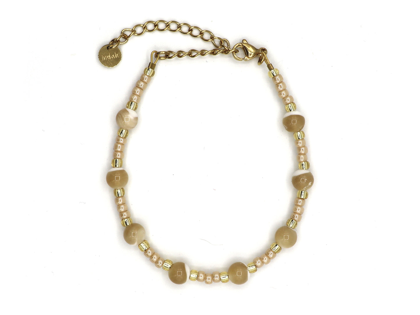 Armband Juwita parelmoer, zilver of goud roestvrij staal