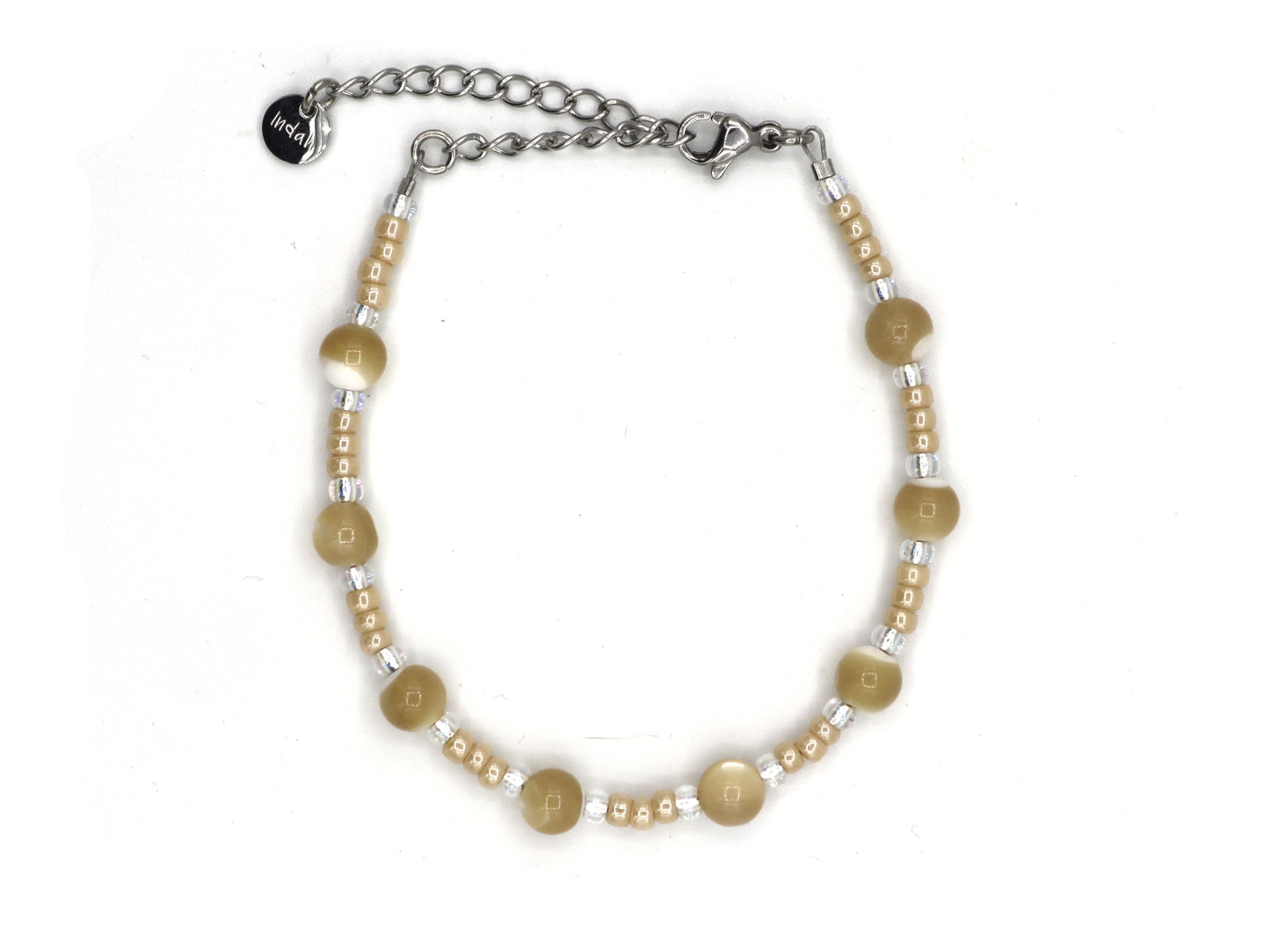 Armband Juwita parelmoer, zilver of goud roestvrij staal