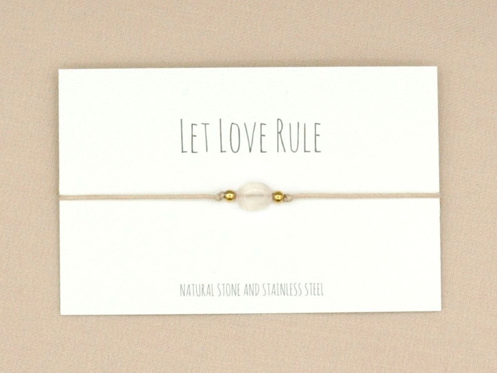 Ketting Lucy, rozenkwarts, zilver of goud roestvrijstaal