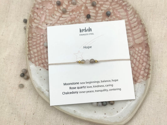 Bracelet rock, hope, silver and gold
