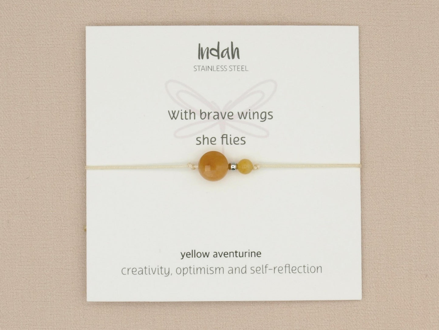 Bracelet rock, yellow aventurine, silver and gold
