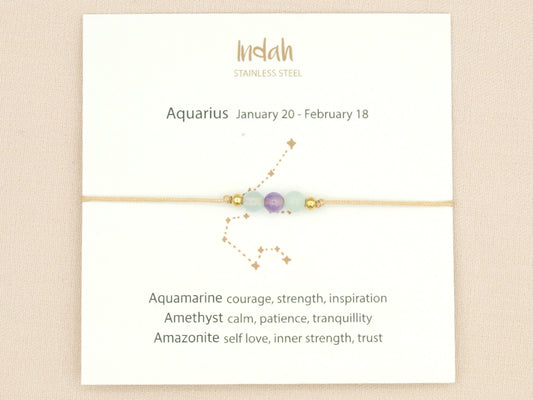 Bracelet rock, zodiac, silver and gold