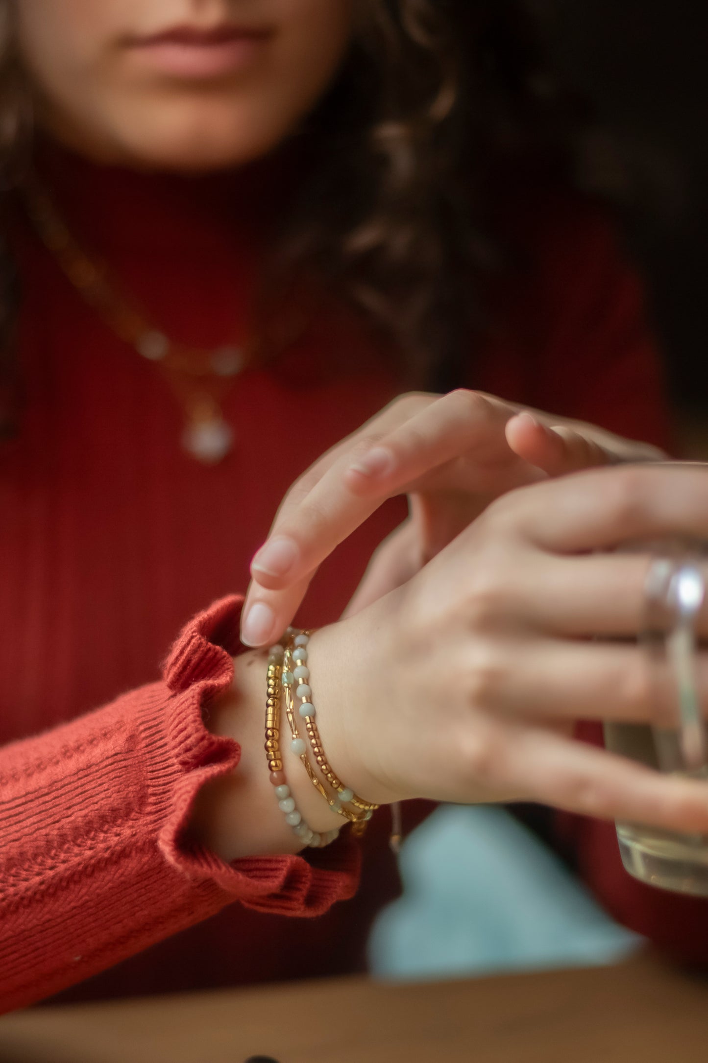 Armband Shi amazoniet en roestvrij staal