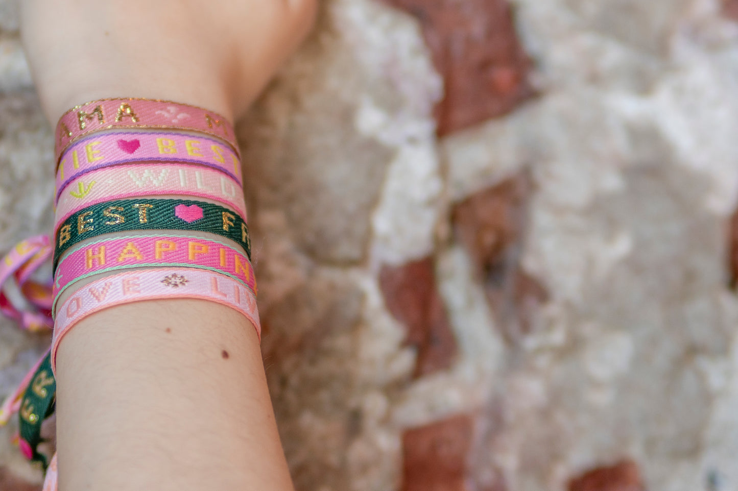 Stay wild ribbon bracelet