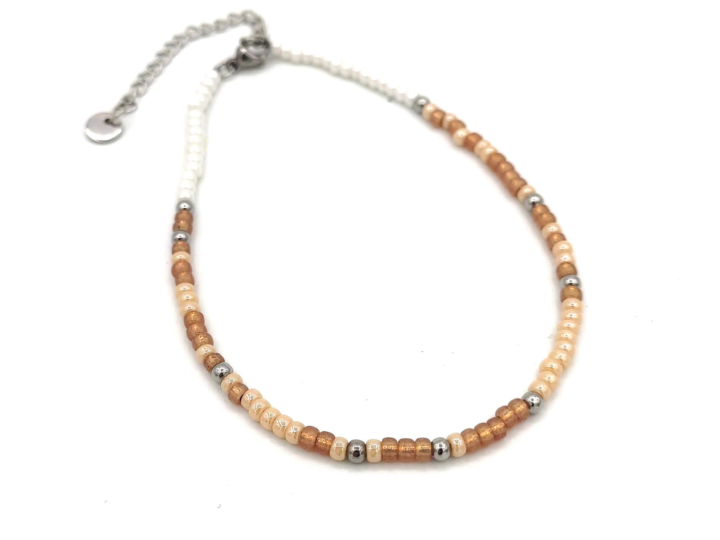 Personalized morse code anklet, stainless steel