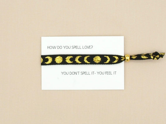 Moon ribbon bracelet