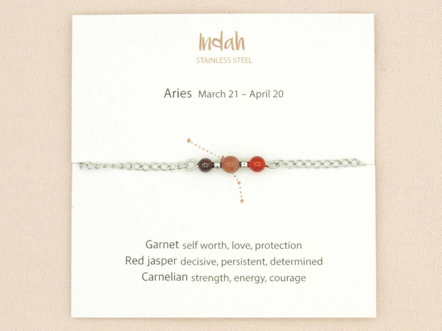 Bracelet rock chain, zodiac, silver and gold
