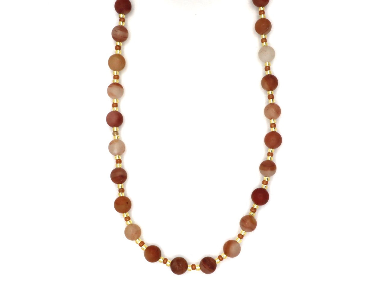 Ketting Batu chalcedoon, zilver of goud roestvrijstaal