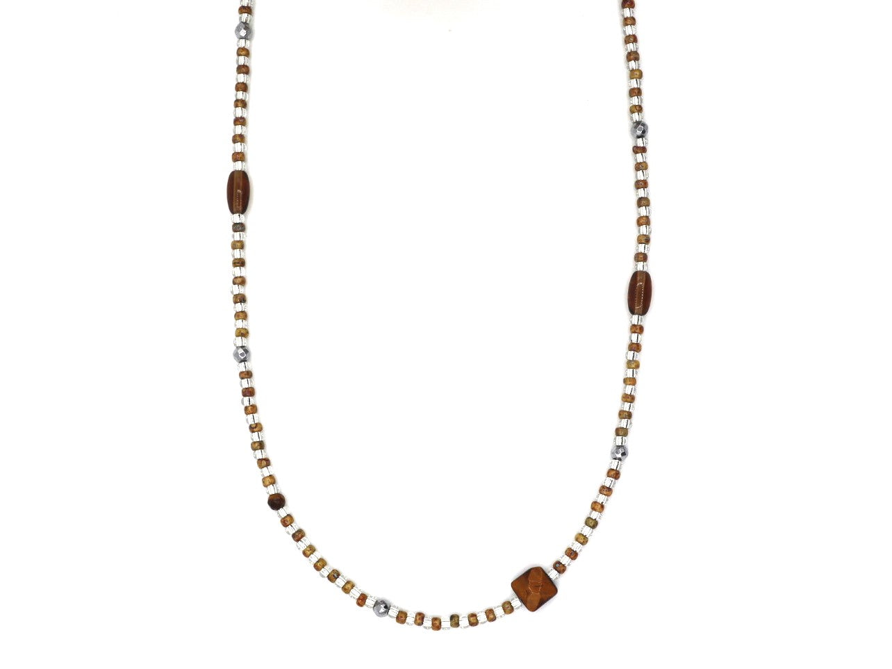 Ketting Kirana aventurijn, zilver of goud roestvrijstaal