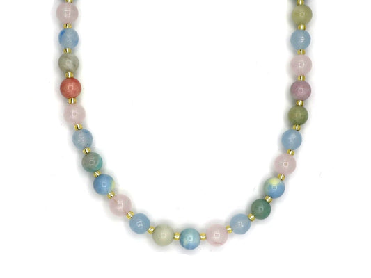 Necklace Batu mix, silver or gold stainless steel