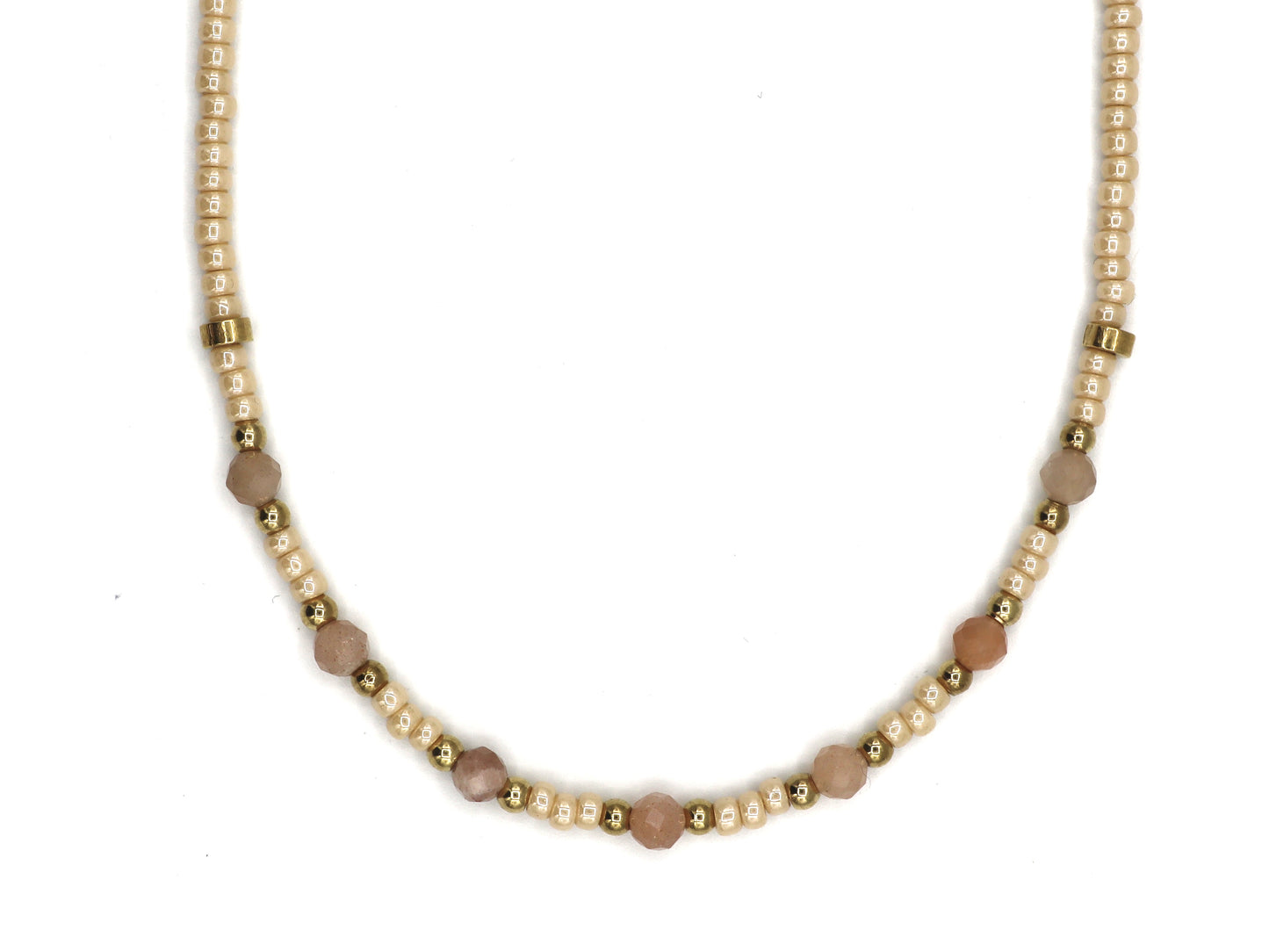 Cinta ketting zonnesteen, goud of zilver roestvrijstaal
