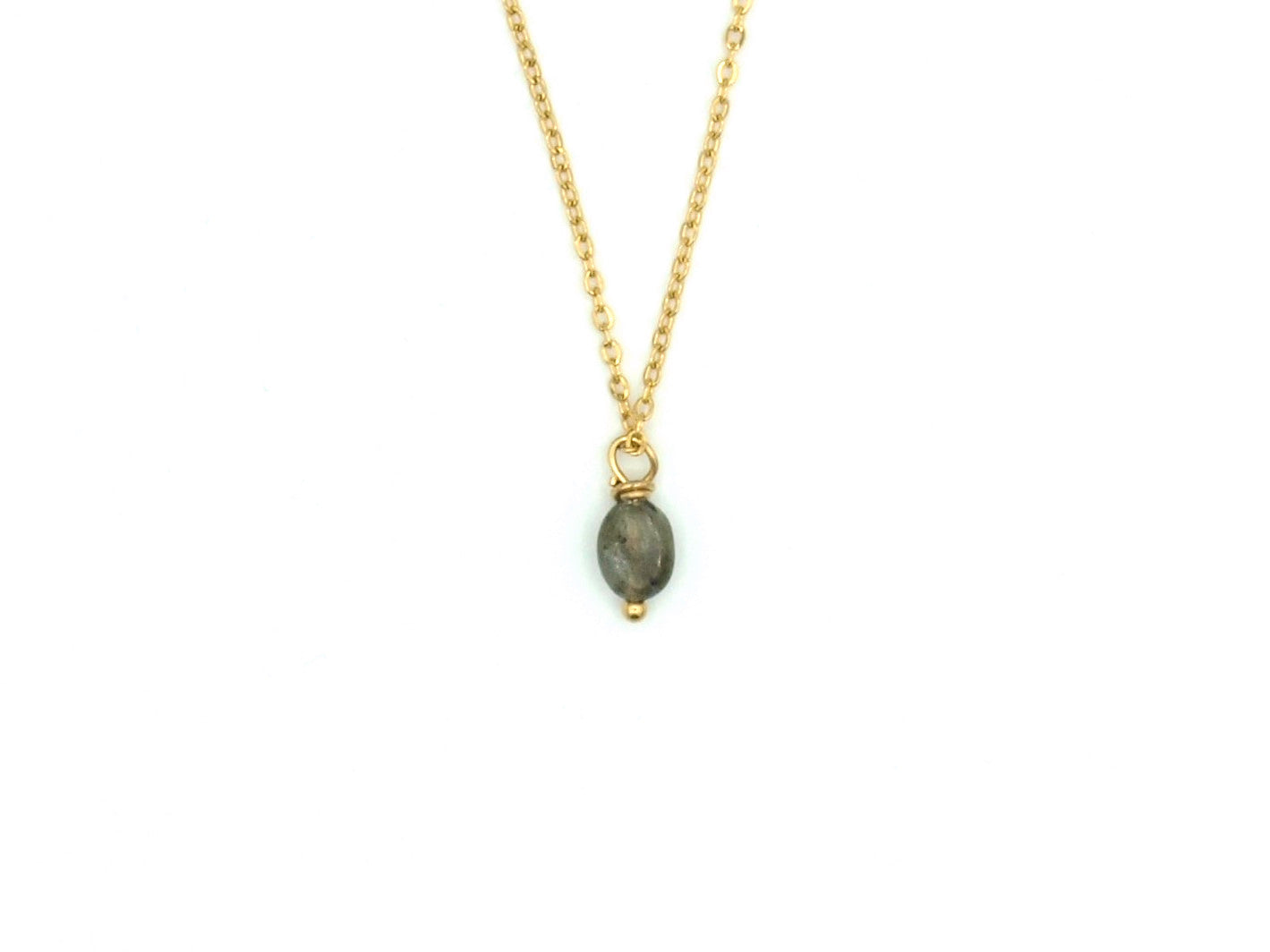 Earrings Lucy labradorite, silver or gold stainless steel
