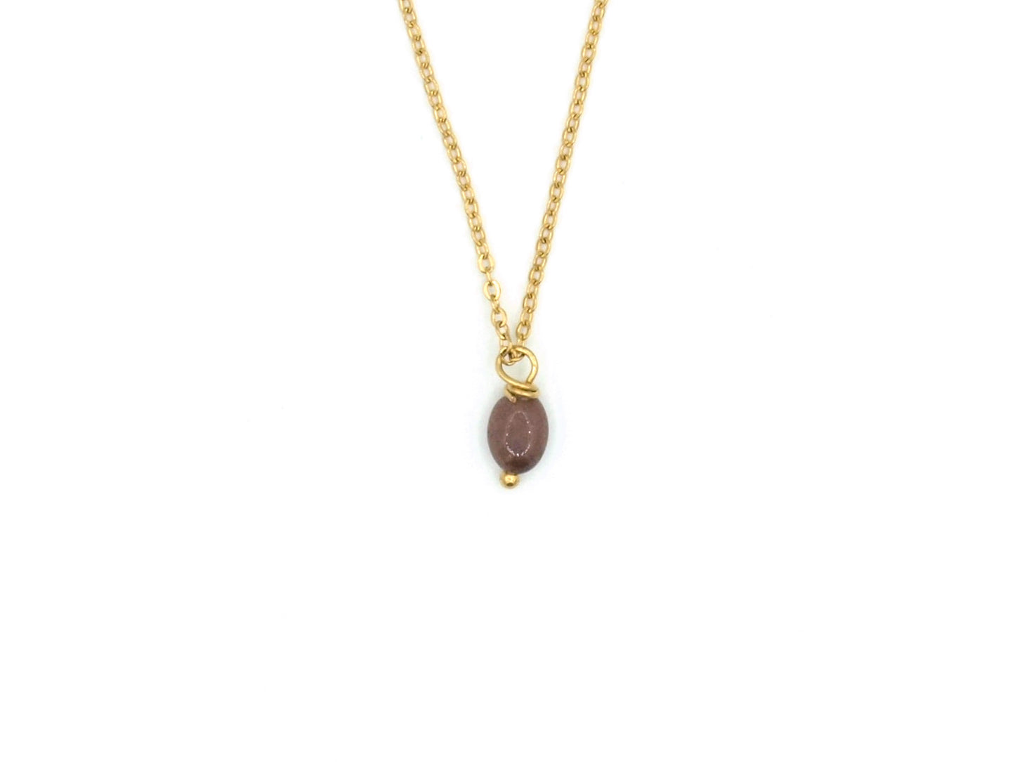 Earrings Lucy aventurine red-brown, silver or gold stainless steel