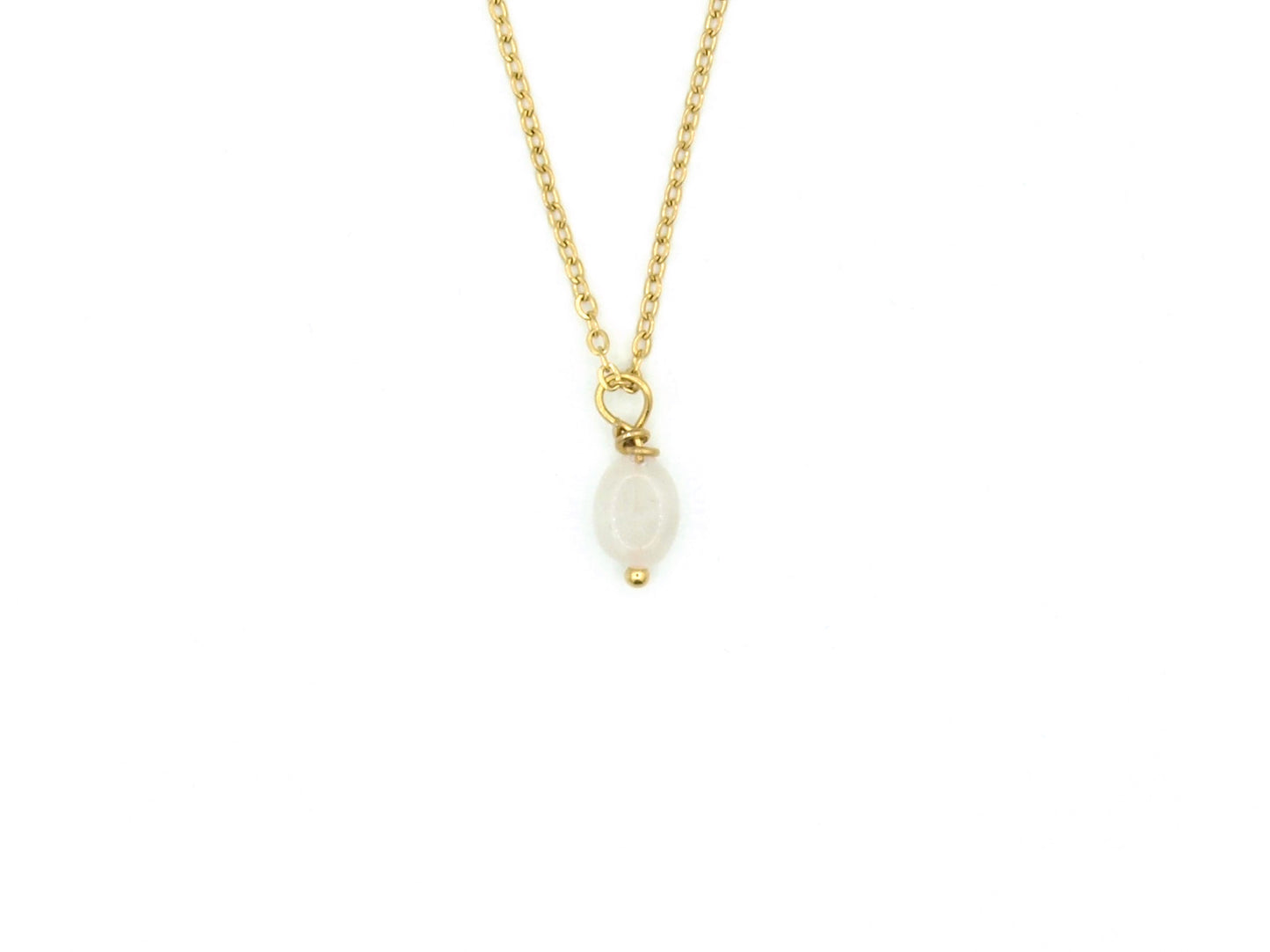 Ketting Lucy, rozenkwarts, zilver of goud roestvrijstaal