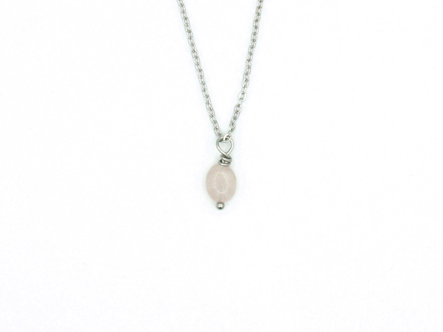 Ketting Lucy, rozenkwarts, zilver of goud roestvrijstaal