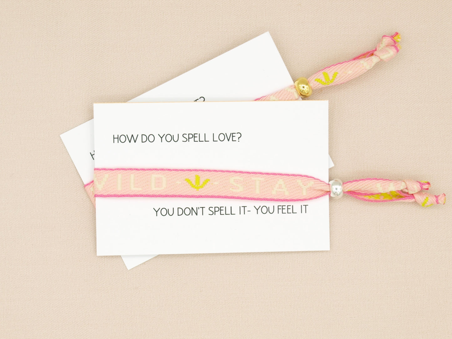 Stay wild ribbon bracelet