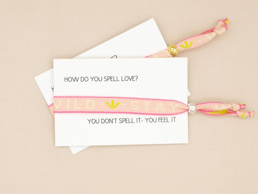 Stay wild ribbon bracelet