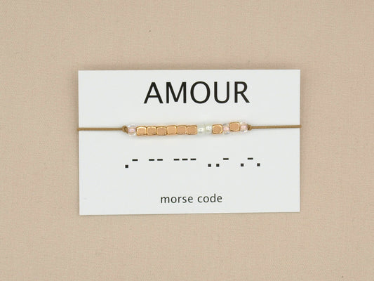 Morse code armband amour