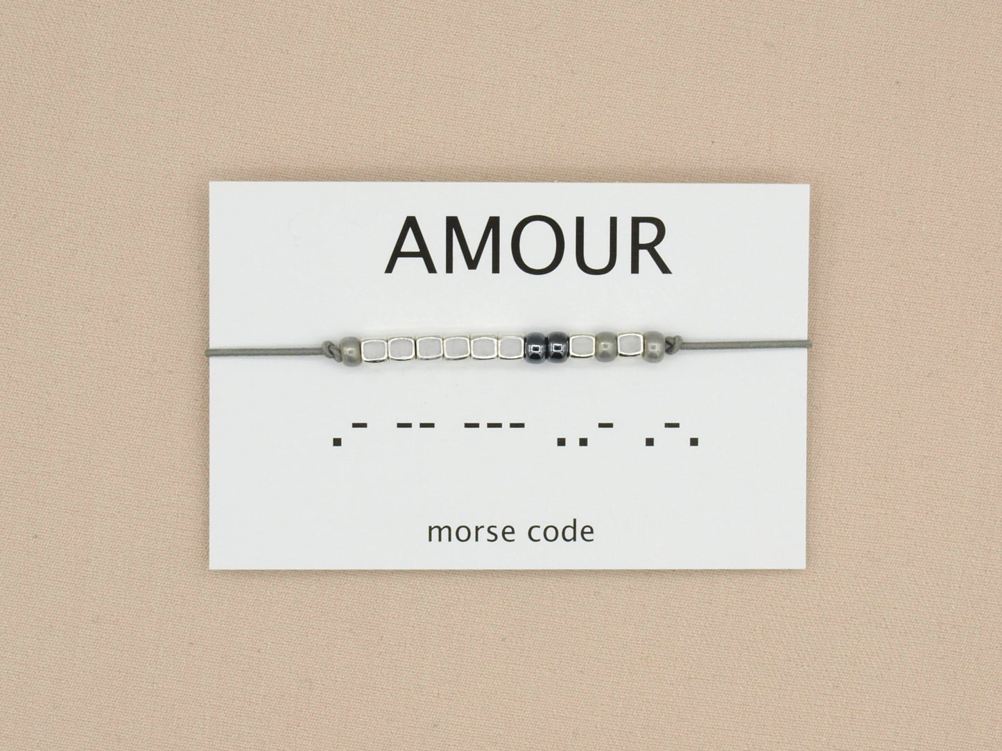 Morse code armband amour
