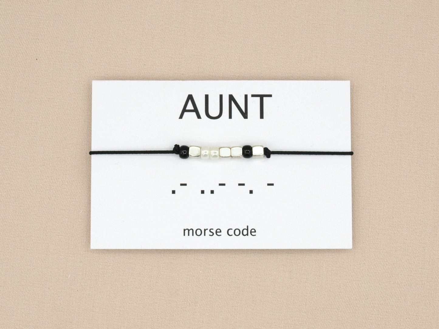 Morse code bracelet aunt