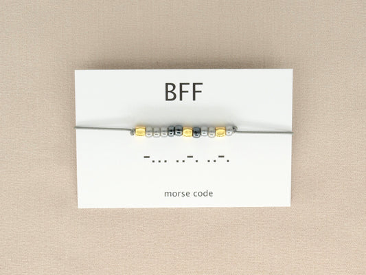 Morse code armband BFF
