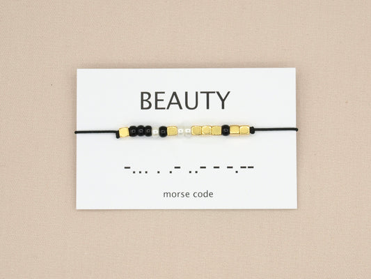 Morse code bracelet beauty