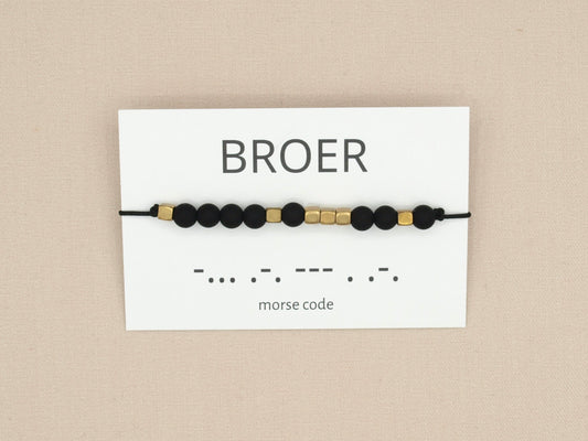 Morse code bracelet broer