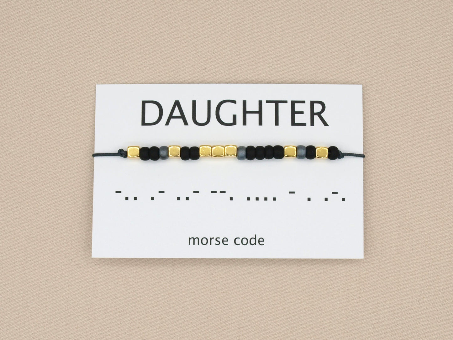 Morse code armband daughter