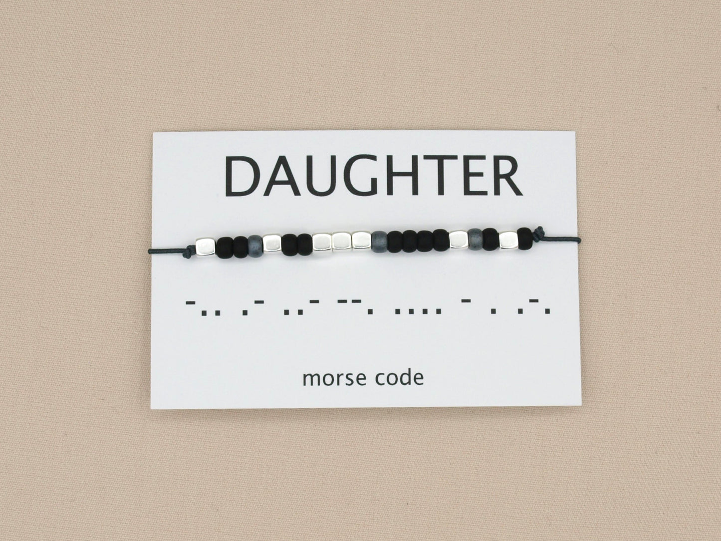 Morse code armband daughter