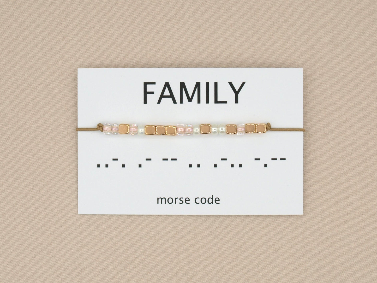 Morse code bracelet family