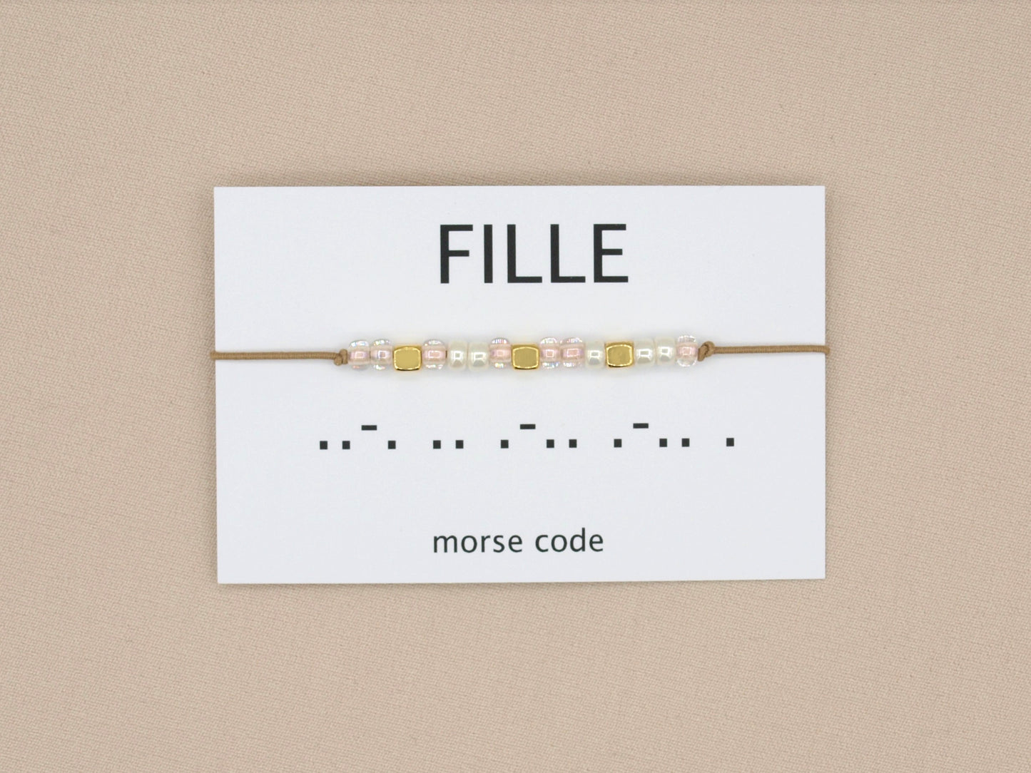 Morse code armband fille