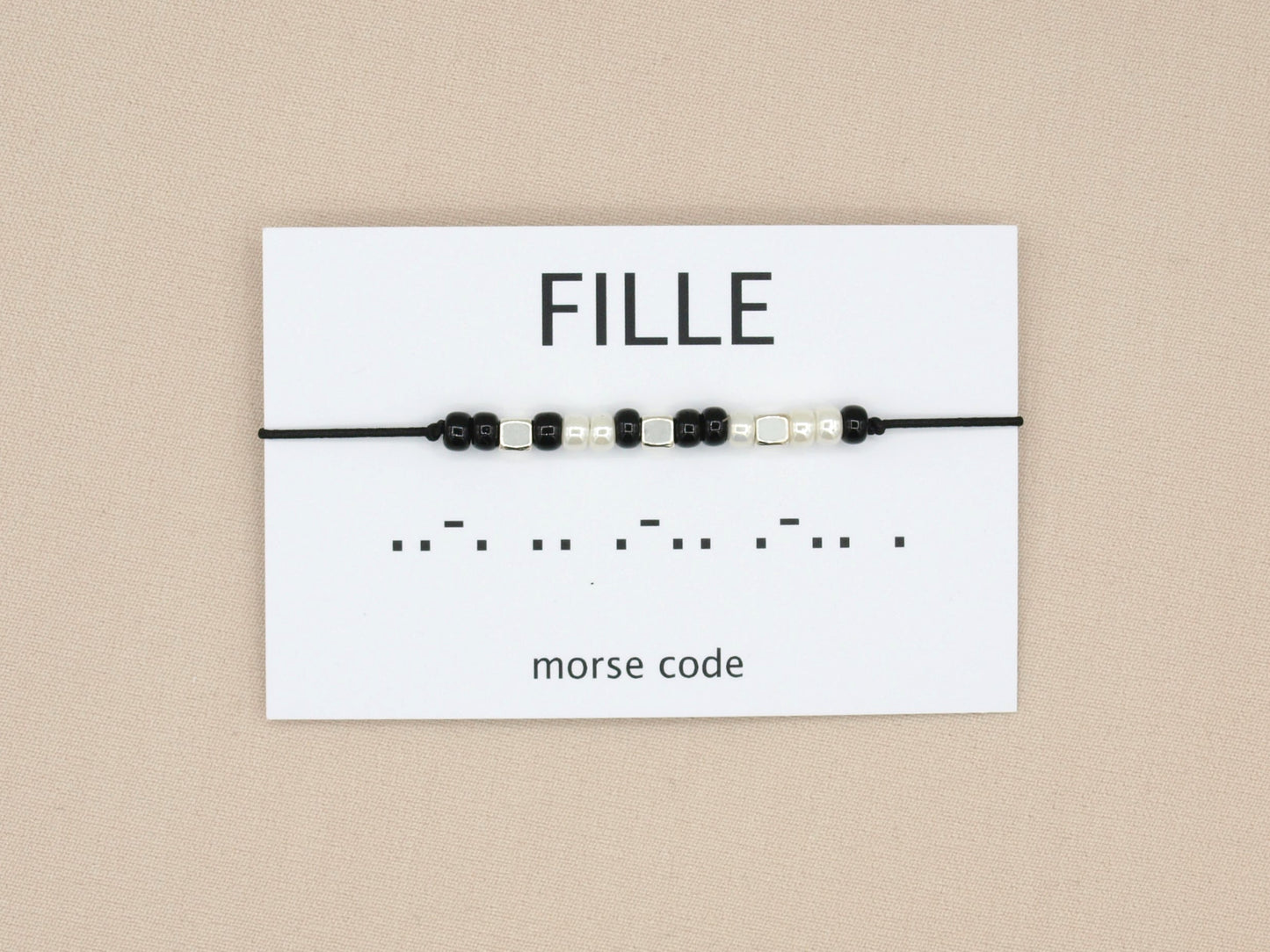 Morse code bracelet fille