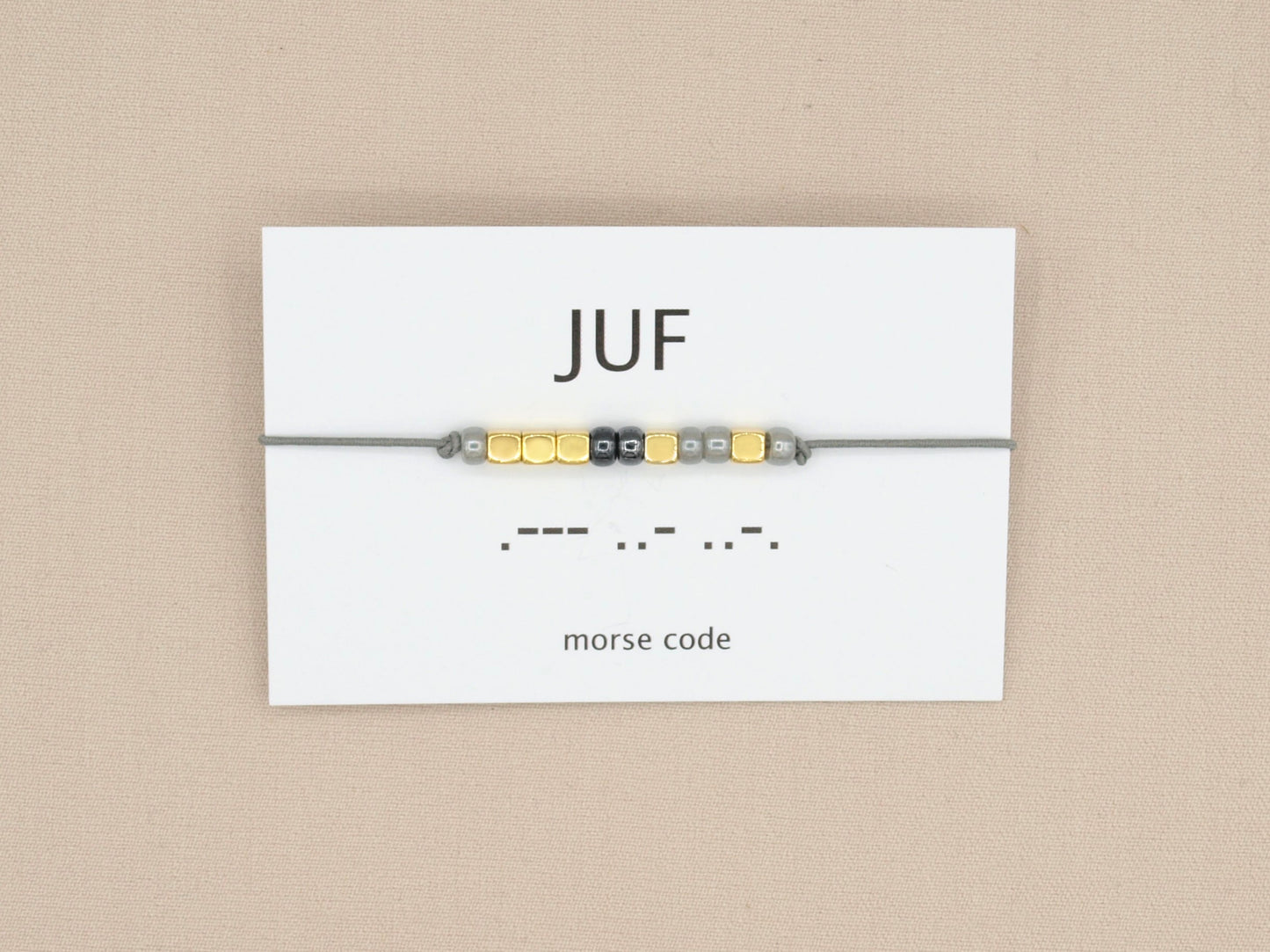 Morse code bracelet juf