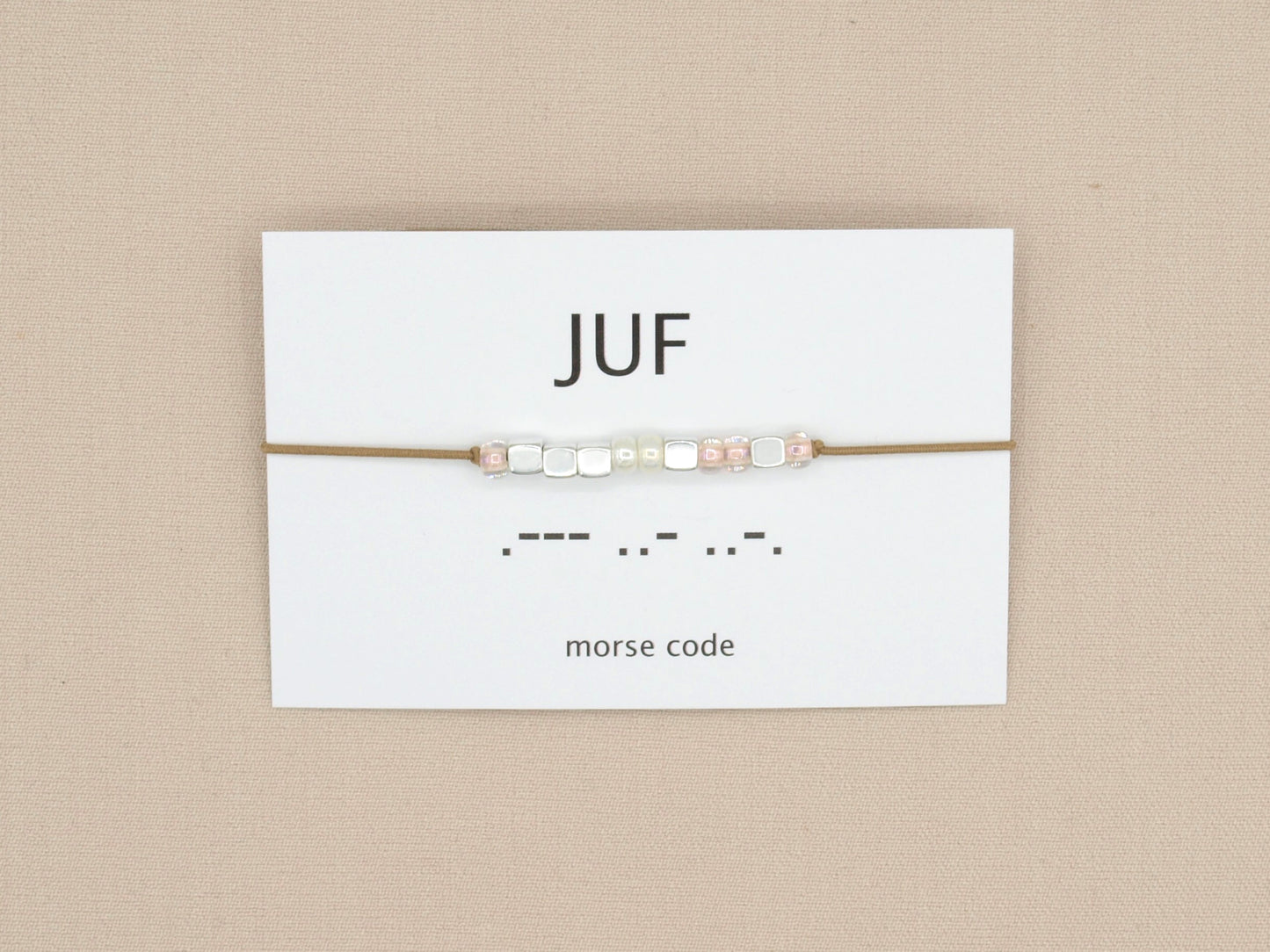 Morse code armband juf