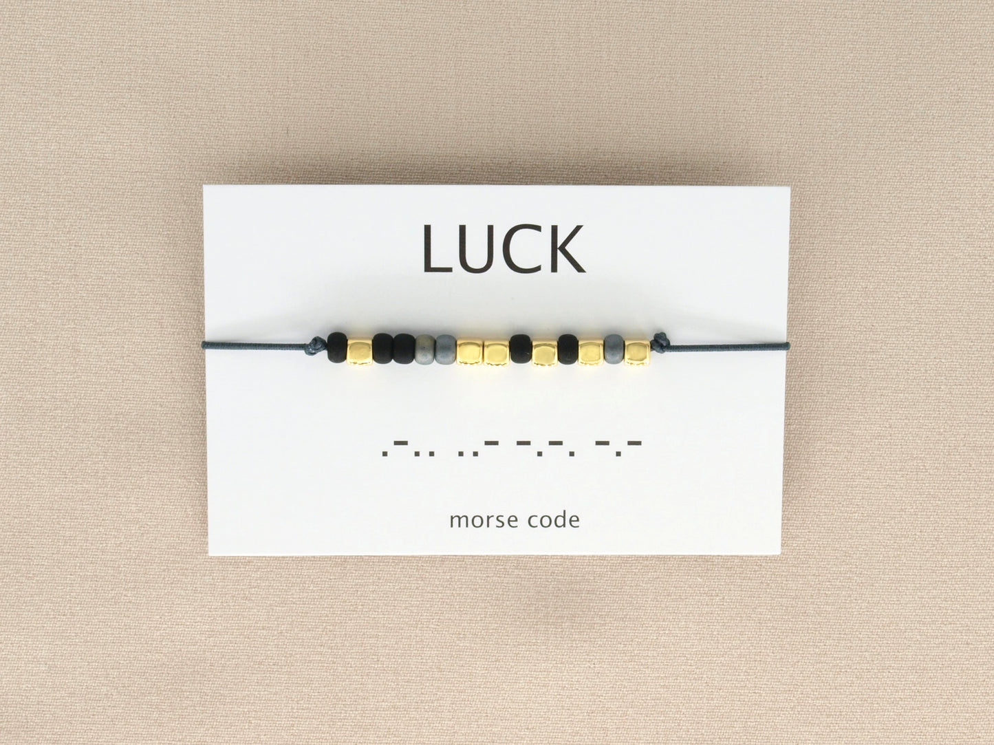 Morse code bracelet luck