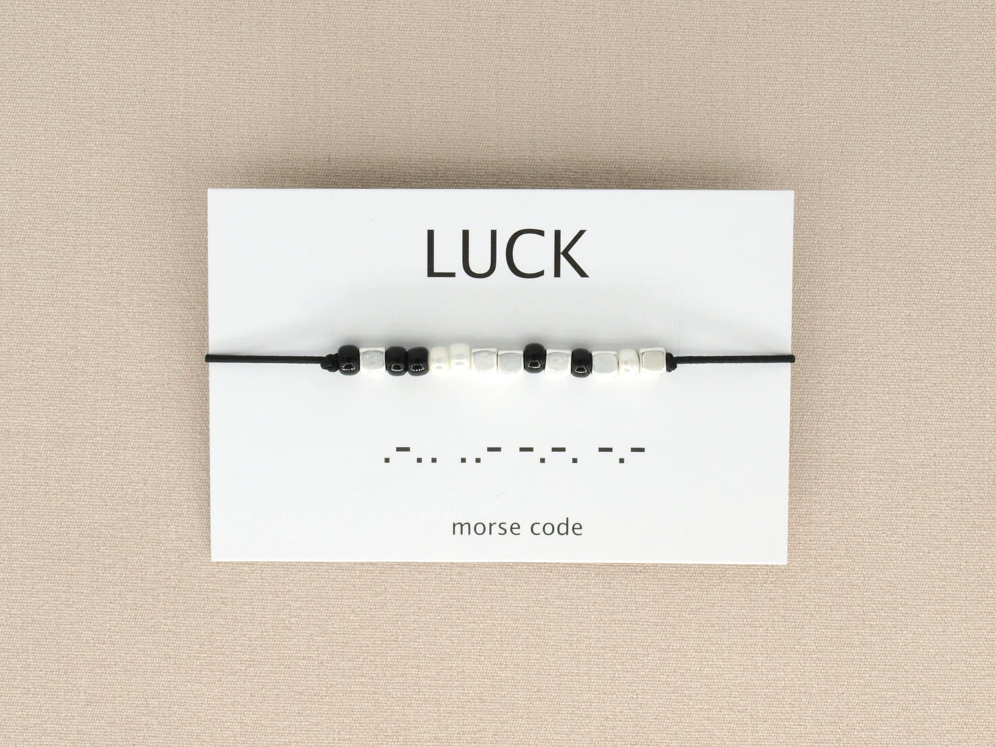 Morse code bracelet luck