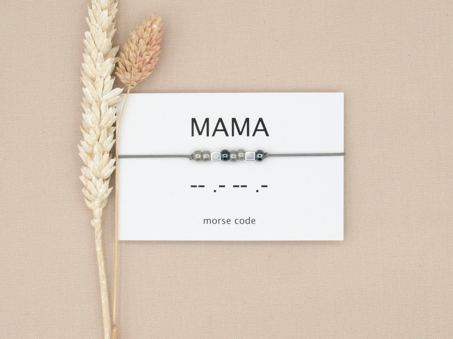 Morse code bracelet mama
