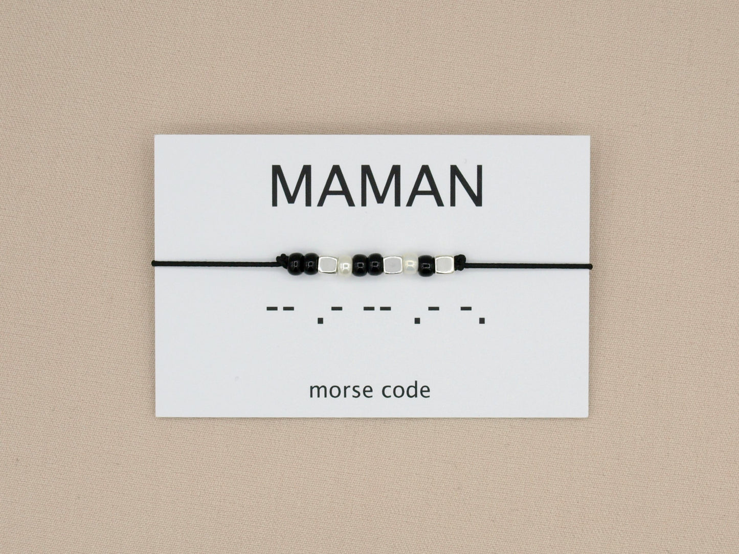 Morse code bracelet maman