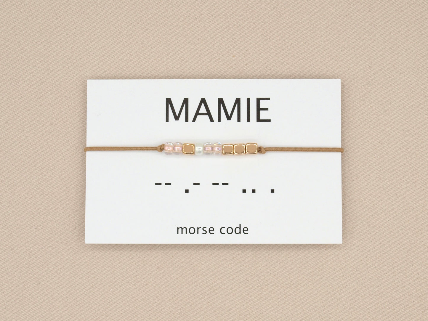 Morse code armband mamie