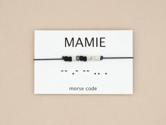 Morse code bracelet mamie