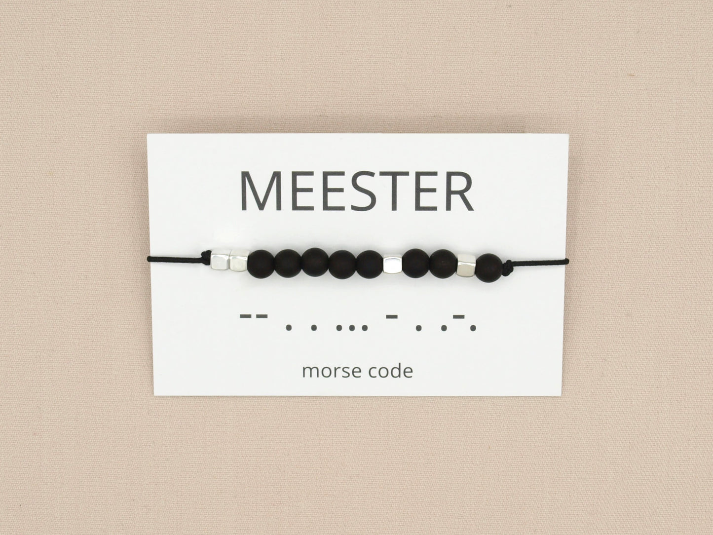 Morse code armband meester
