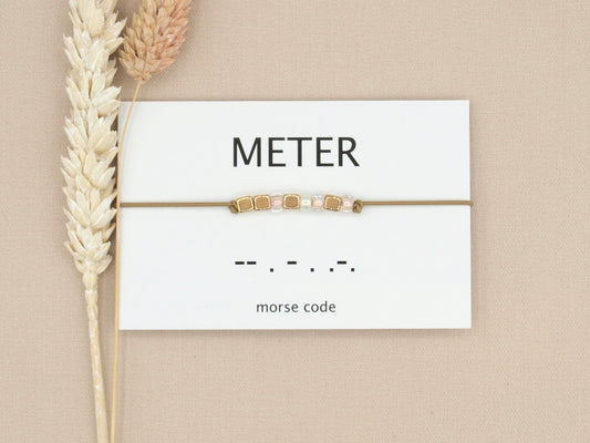 Morse code bracelet meter